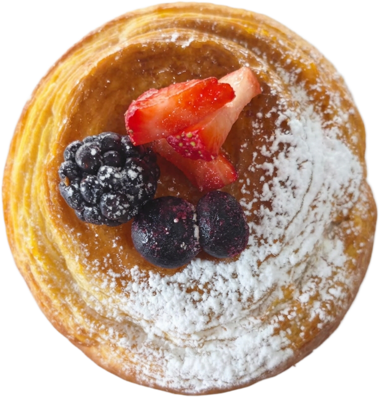 Cruffin de frutos rojos